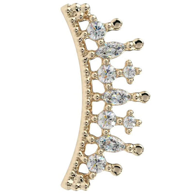 "Anastasia" Threaded End in Gold & Platinum with CZ's