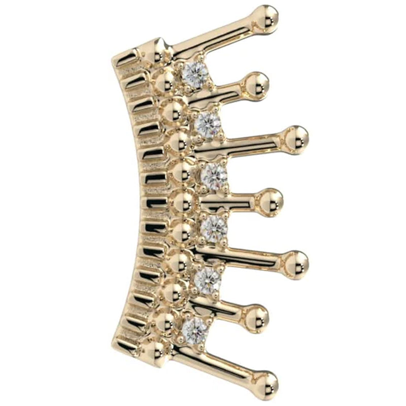 "Royale" Threaded End in Gold & Platinum with CZ's