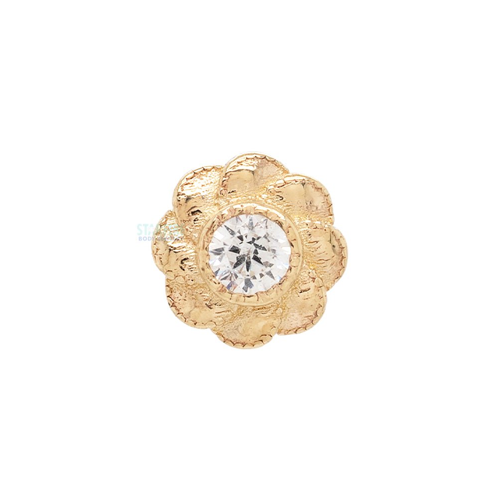 threadless: "Penelope" End in Gold & Platinum with CZ