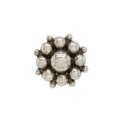 "Bali Flower" Threaded End in Gold & Platinum