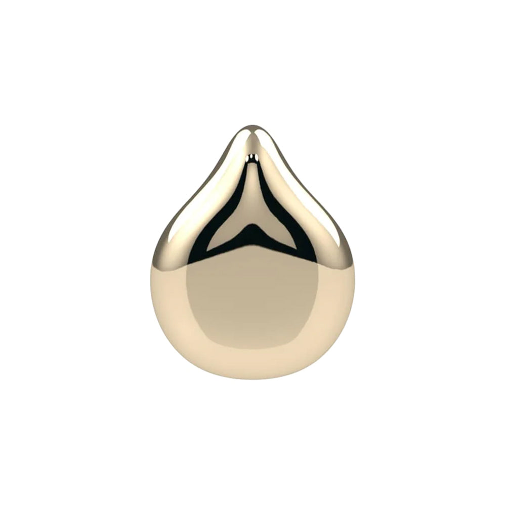 Puffy Teardrop Threaded End in Gold & Platinum