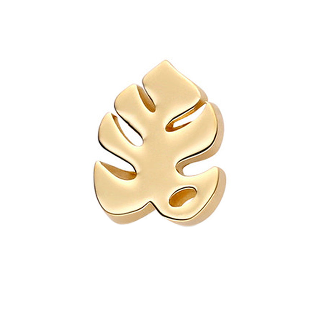 Monstera Threaded End in Gold