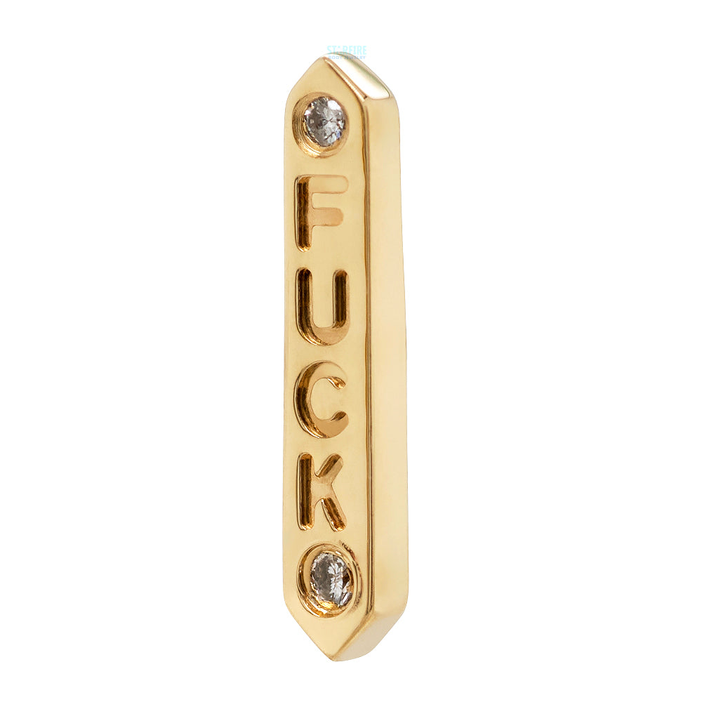 threadless: "Fuck" End in Gold with Diamonds