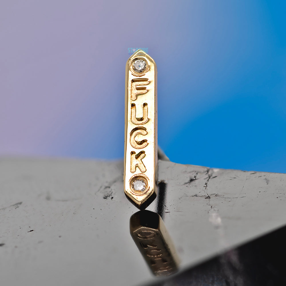 threadless: "Fuck" End in Gold with Diamonds