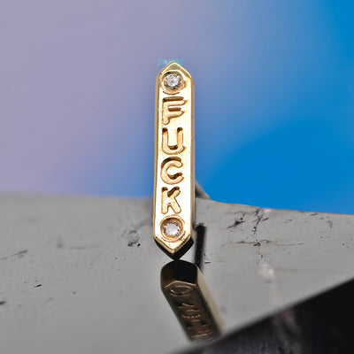 threadless: "Fuck" End in Gold with Diamonds