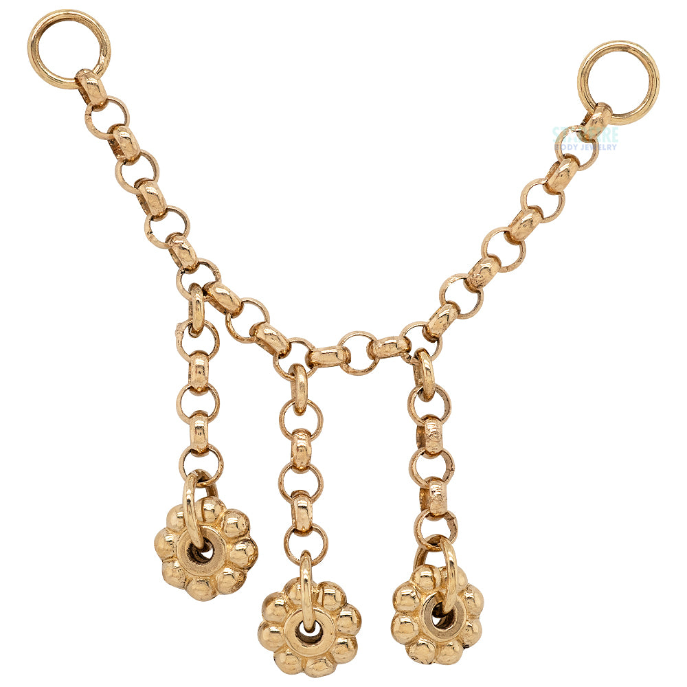 "Flower Child" Chain Attachment in Gold