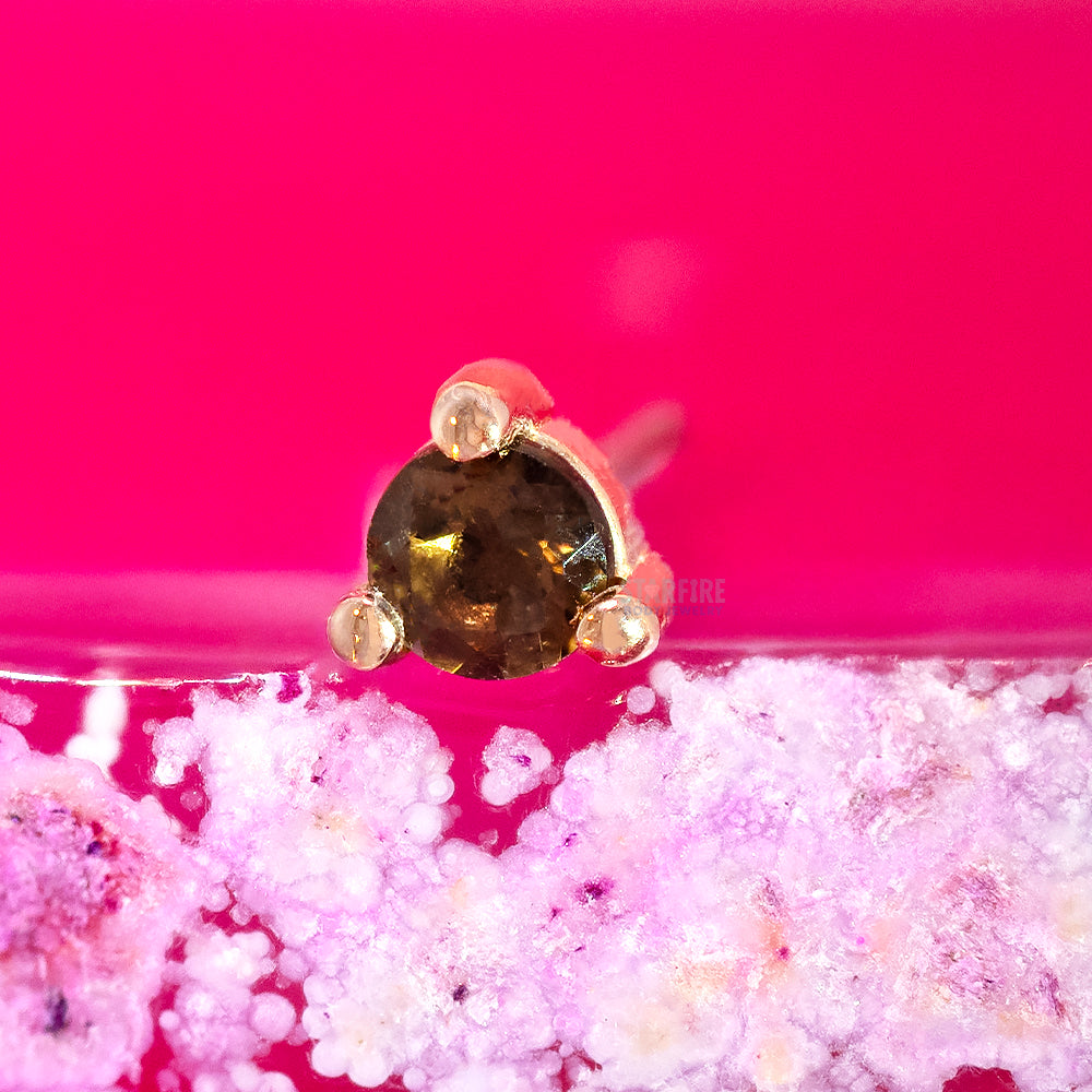 threadless: "Gia" End in Gold with Genuine Gemstones