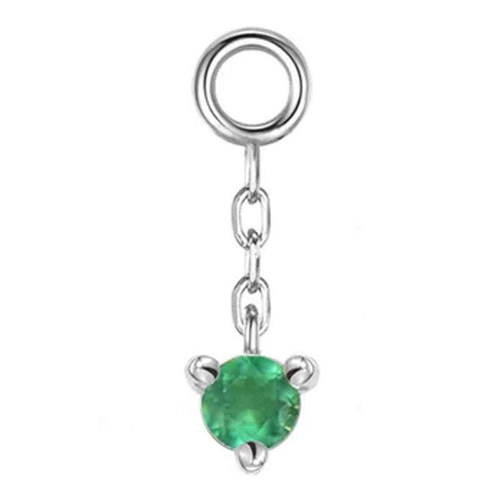 "Gia" Chain Charm in Gold with Genuine Gemstone