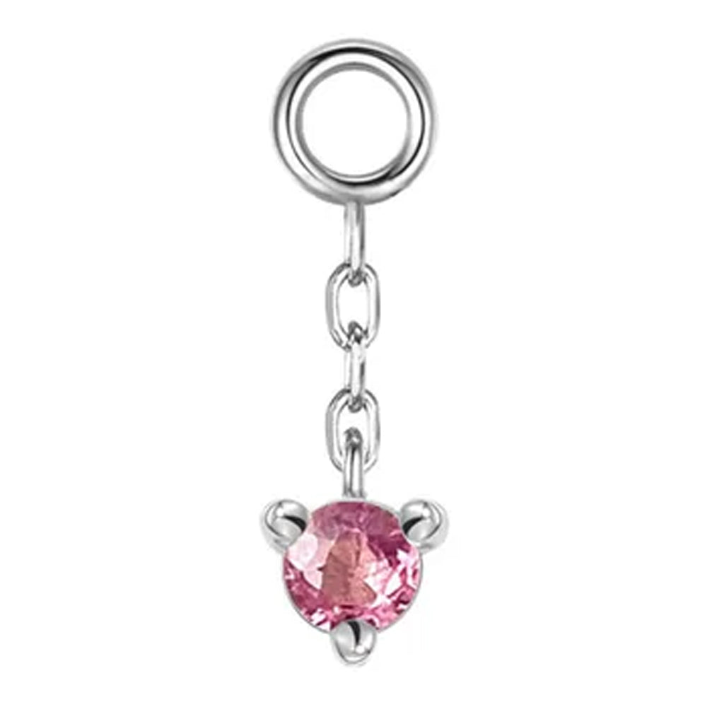 "Gia" Chain Charm in Gold with Genuine Gemstone