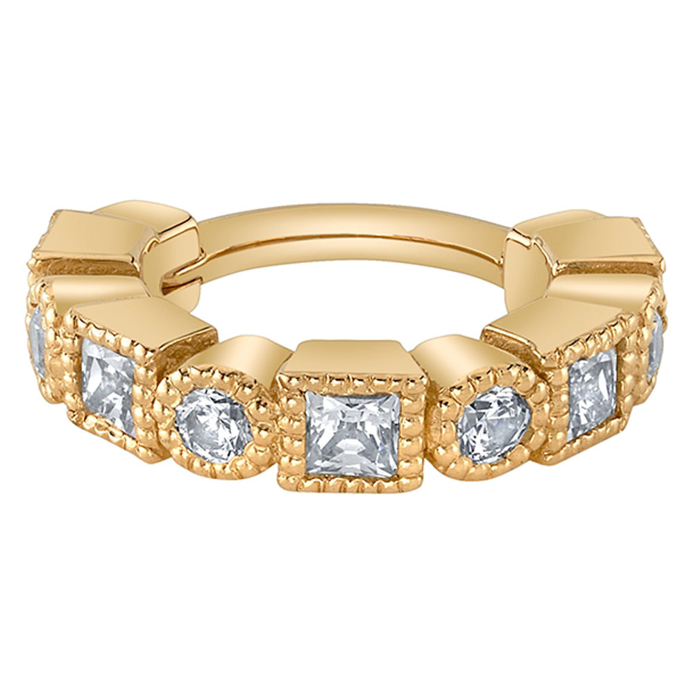 "Talus" Hinge Ring in Gold with DIAMONDS