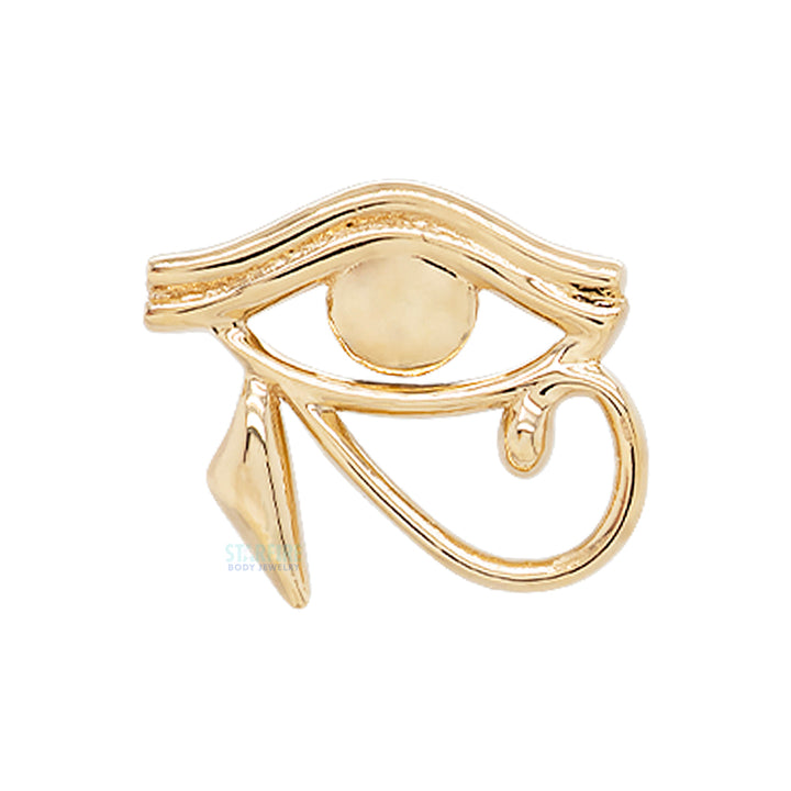 Eye of Horus Threaded End in Gold & Platinum