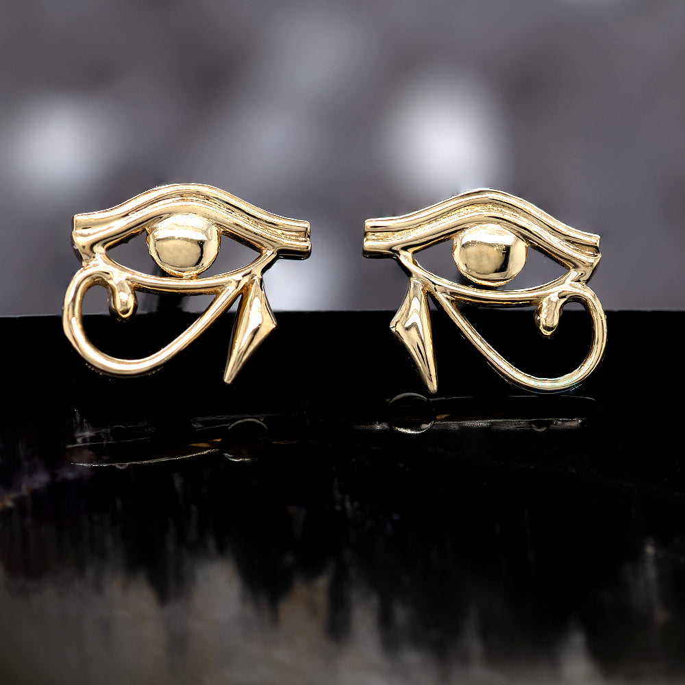Eye of Horus Threaded End in Gold & Platinum