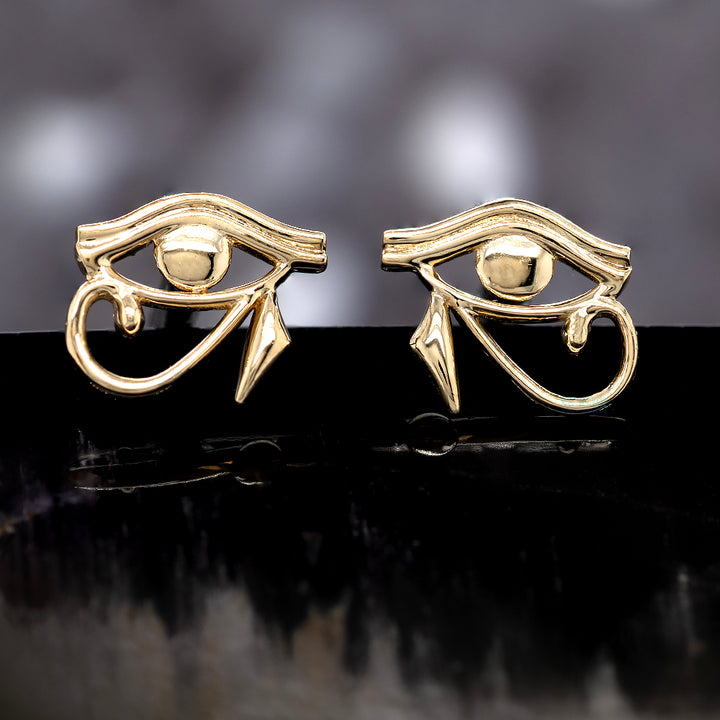 Eye of Horus Threaded End in Gold & Platinum