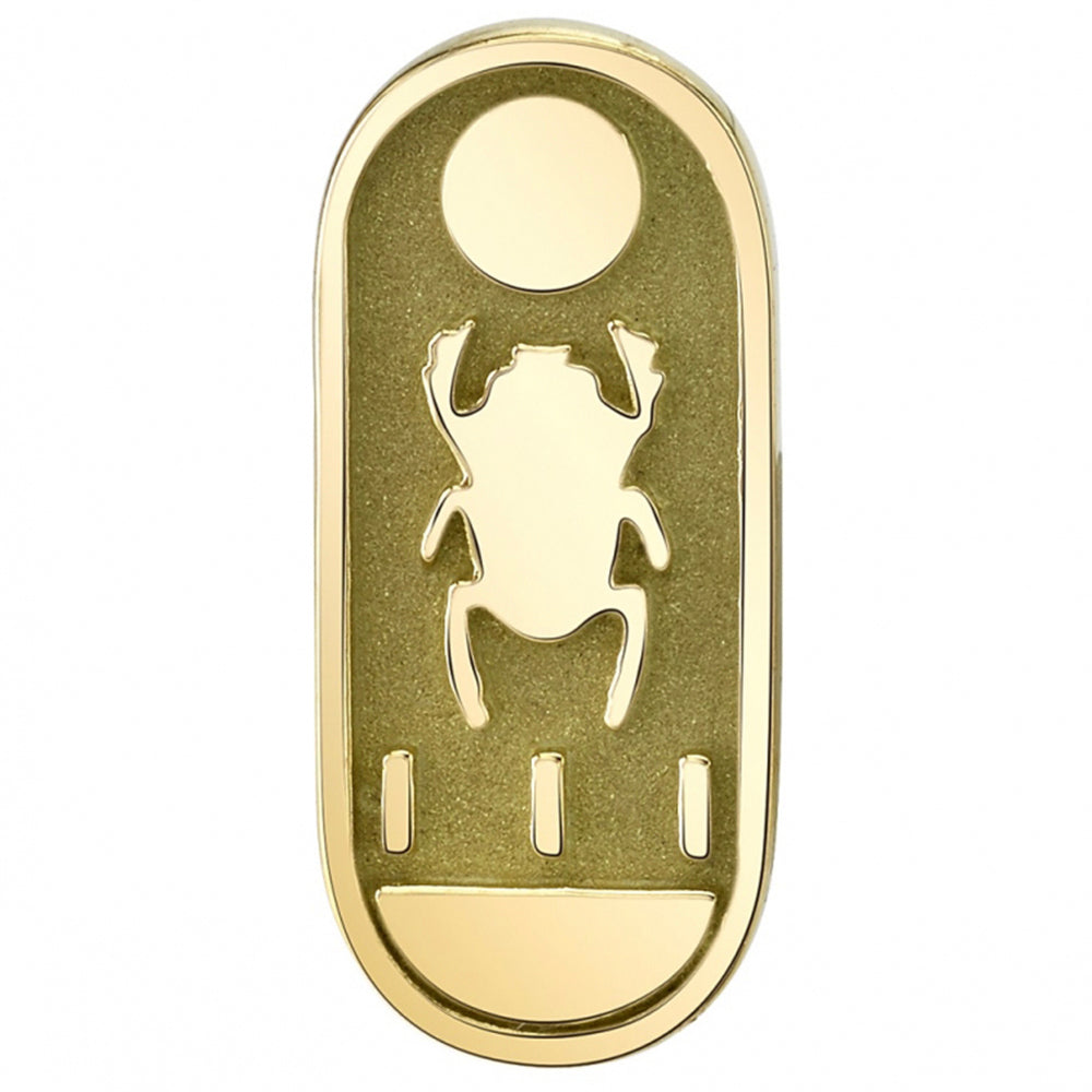 Scarab Cartouche Threaded End in Gold & Platinum