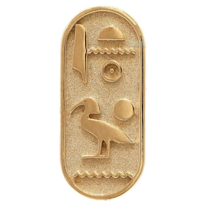 Heron Cartouche Threaded End in Gold & Platinum