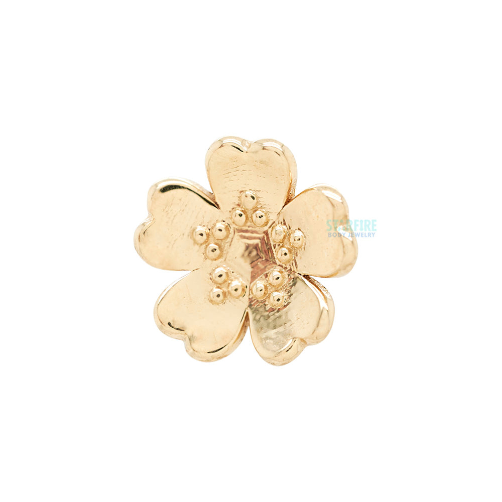 Simple Daisy Threaded End in Gold