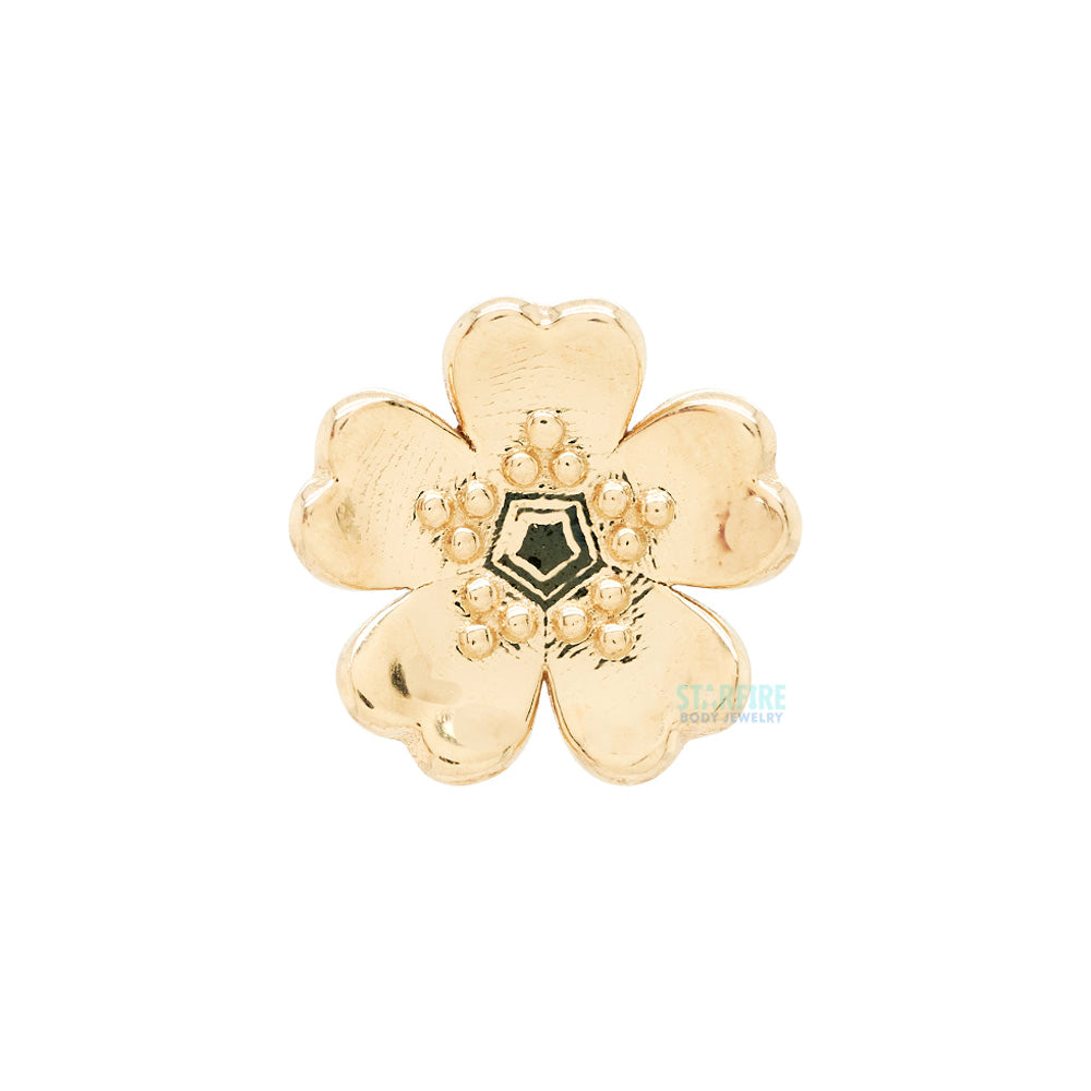 Simple Daisy Threaded End in Gold