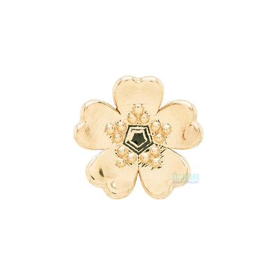 Simple Daisy Threaded End in Gold