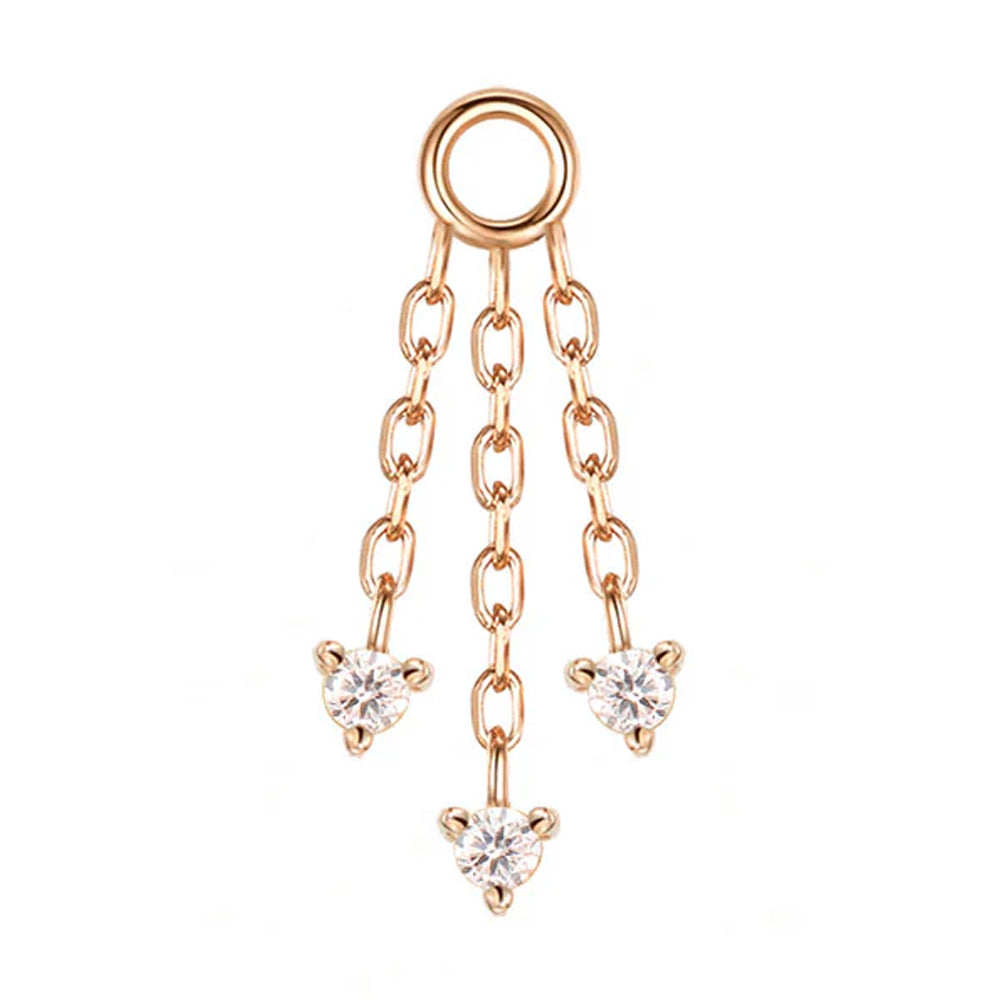 "Esme" Chain Charm with Diamonds