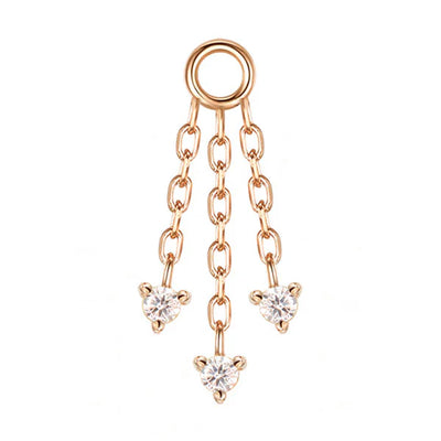 "Esme" Chain Charm with Diamonds