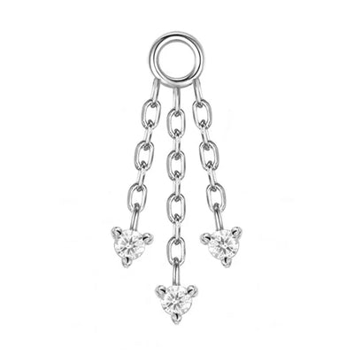 "Esme" Chain Charm with Diamonds