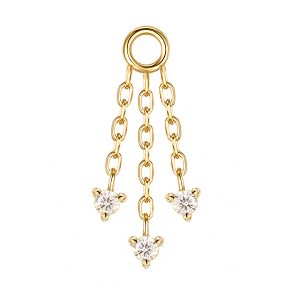 "Esme" Chain Charm with Diamonds