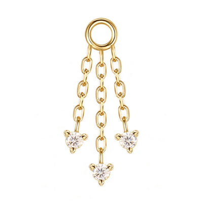 "Esme" Chain Charm with Diamonds