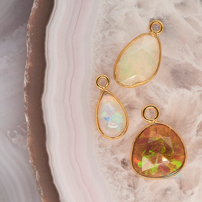 Opal Charm in Gold