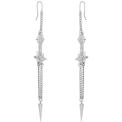 "Metal Witch" Earrings with CZ's