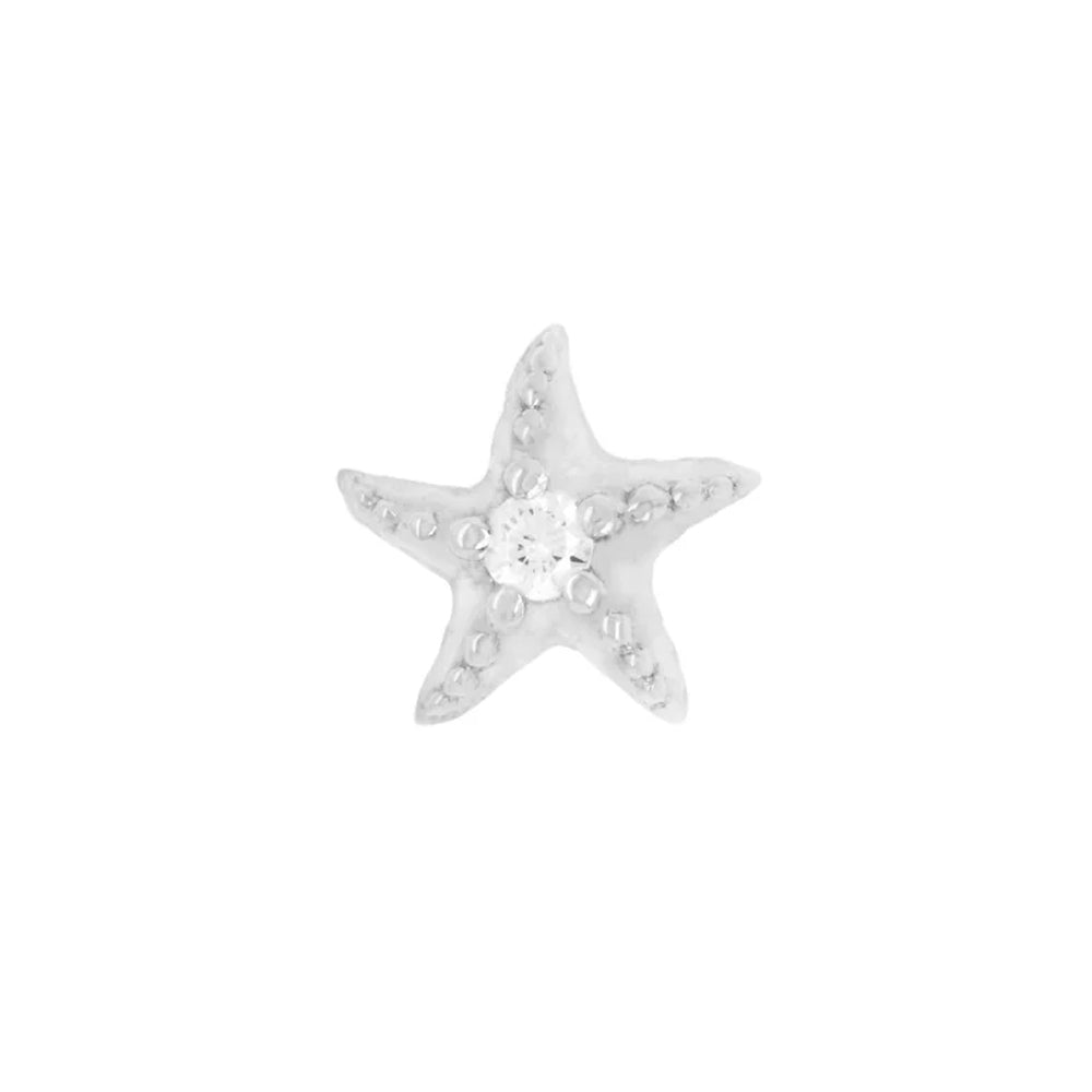 threadless: "Hoku Star" Starfish End in Gold with Diamond