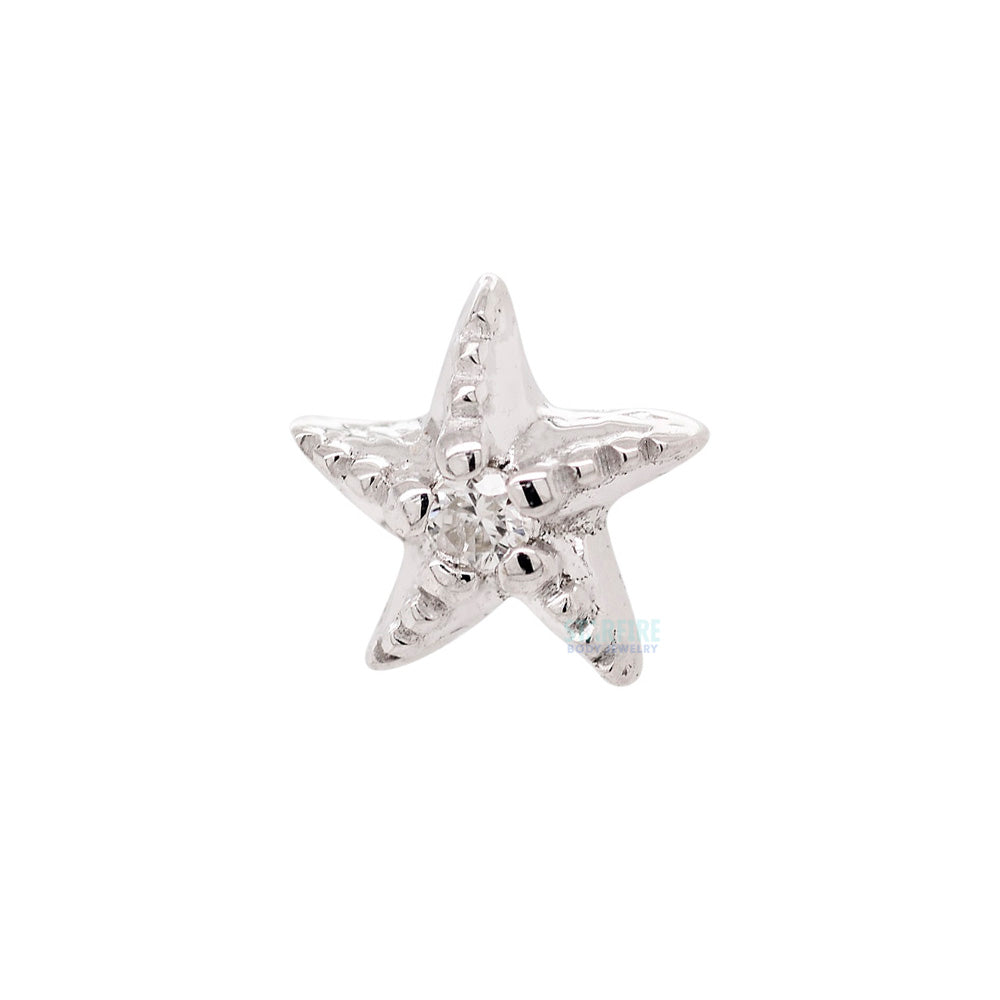 threadless: "Hoku Star" Starfish End in Gold with Diamond