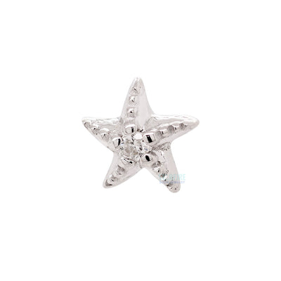 threadless: "Hoku Star" Starfish End in Gold with Diamond