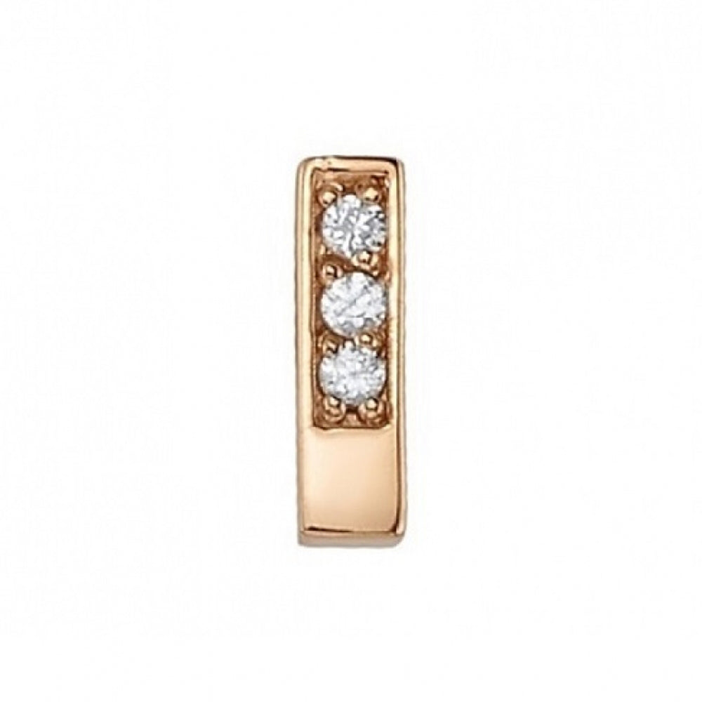 "Aquilia" Threaded End in Gold with DIAMONDS