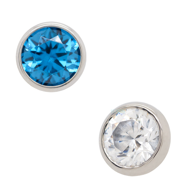 threadless: Extreme Low Profile Faceted Gem Ball End