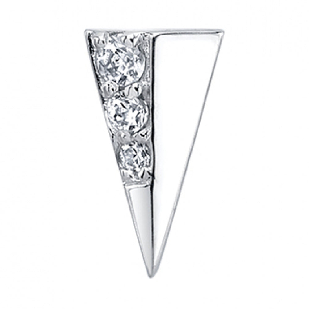 8mm "Bastian" Threaded End in Gold & Platinum with DIAMONDS
