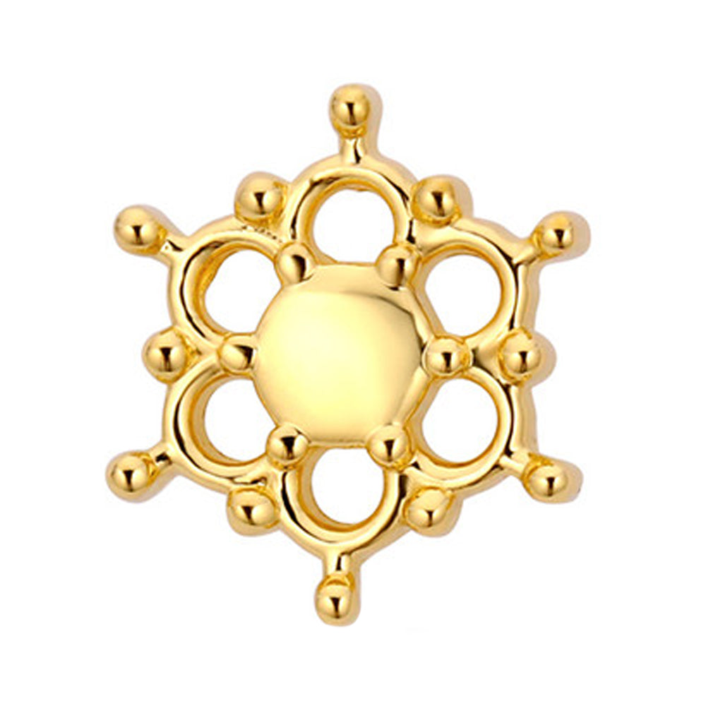 threadless: Small Lattice Wheel End in Gold