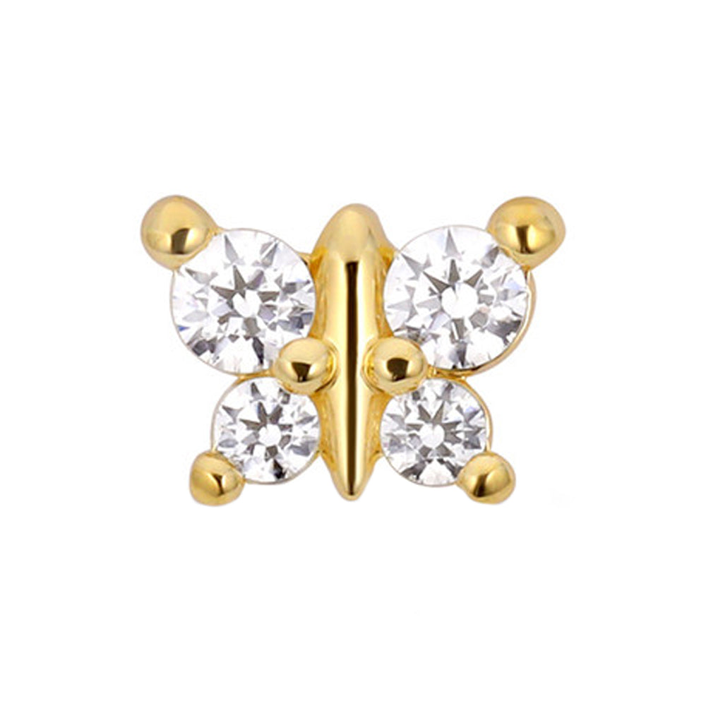 threadless: "Anima" with Faceted Gems End in Gold
