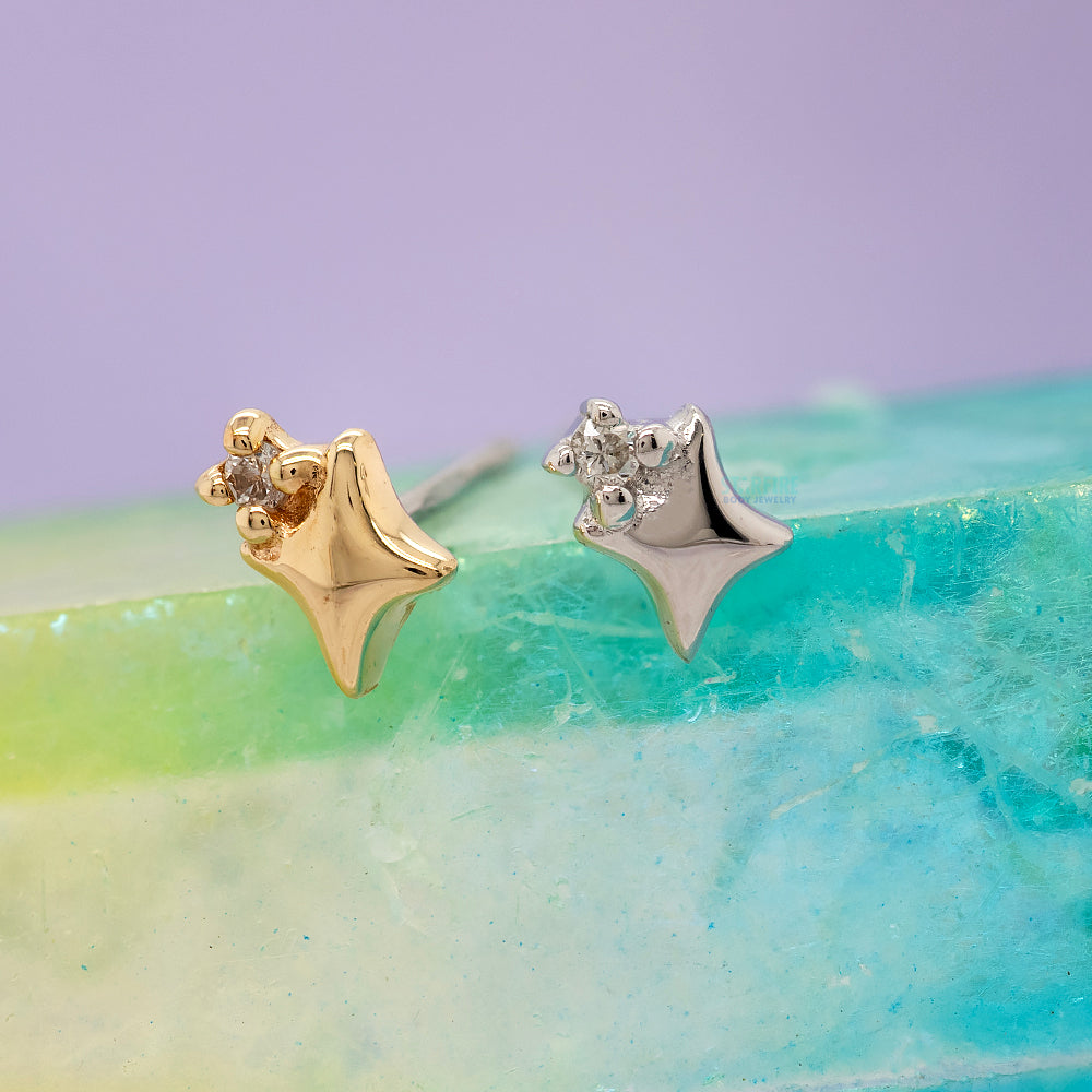 threadless: "Star Stuff" End in Gold with Diamond