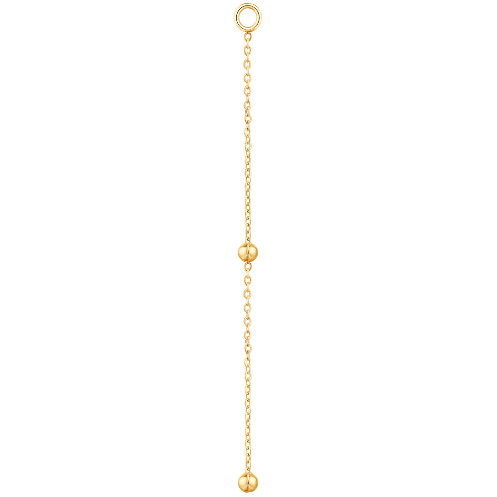 "Cute Bead" Chain Charm in Gold