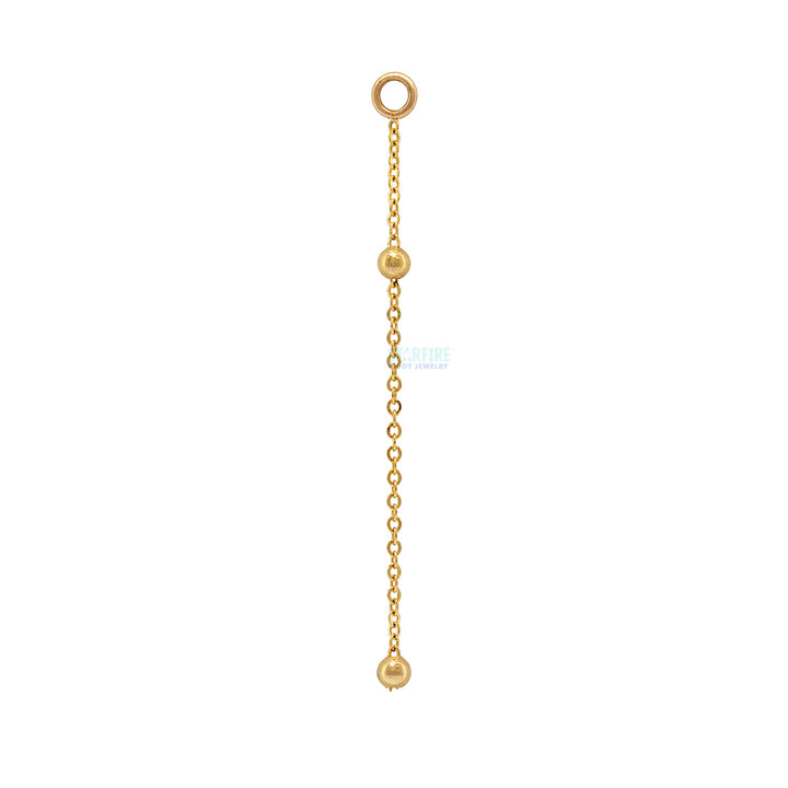 "Cute Bead" Chain Charm in Gold