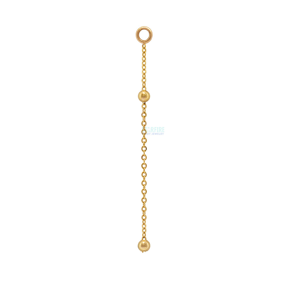 "Cute Bead" Chain Charm in Gold