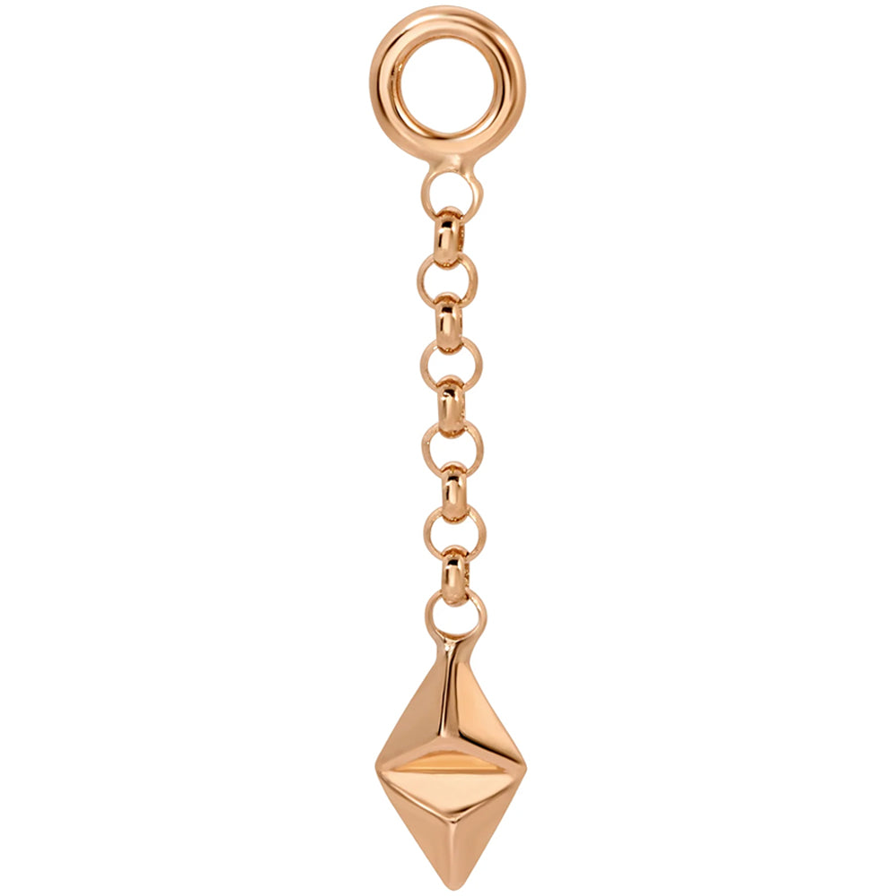 "Here" Chain Charm in Gold