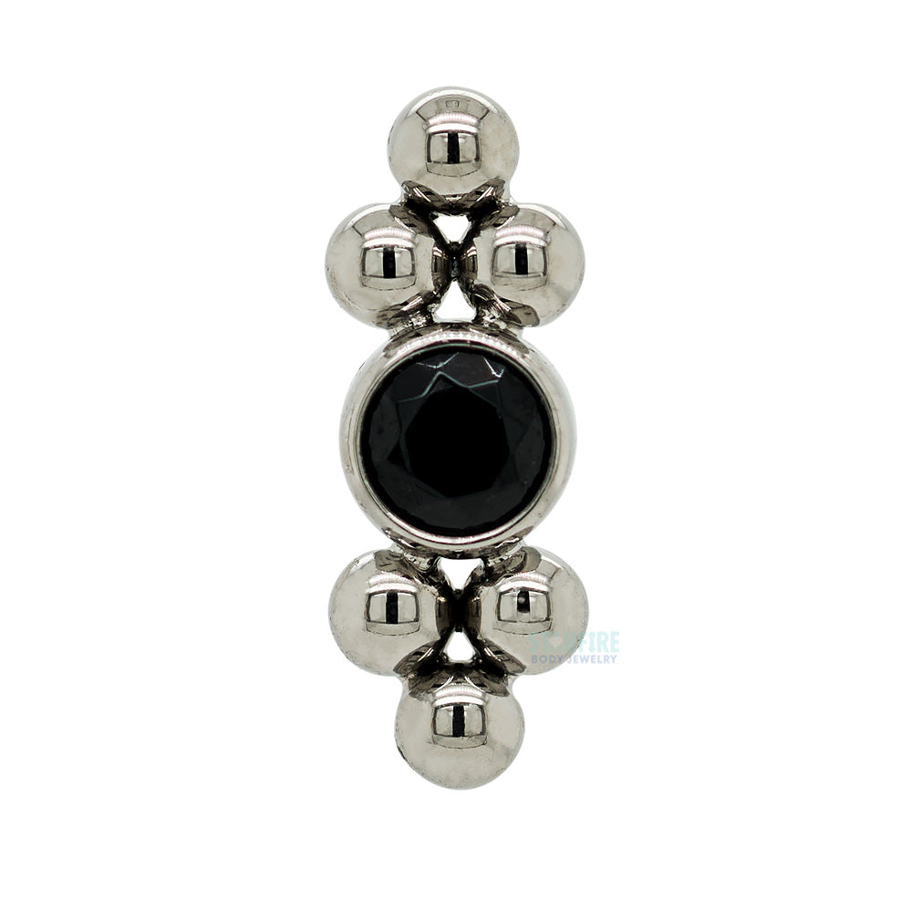threadless: 11HT-6A 'Haute Couture' Faceted Gem Bezel End