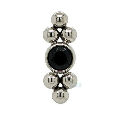 threadless: 11HT-6A 'Haute Couture' Faceted Gem Bezel End