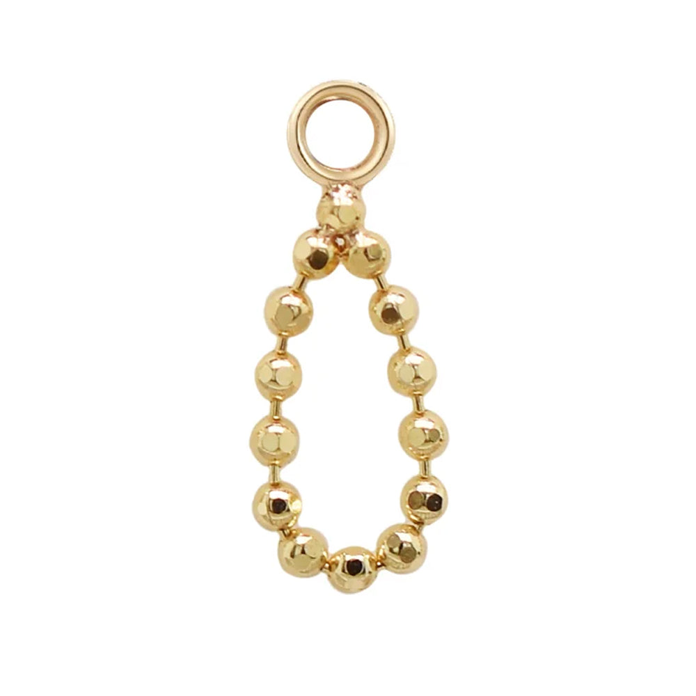"Fancy Drop" Chain Charm in Gold