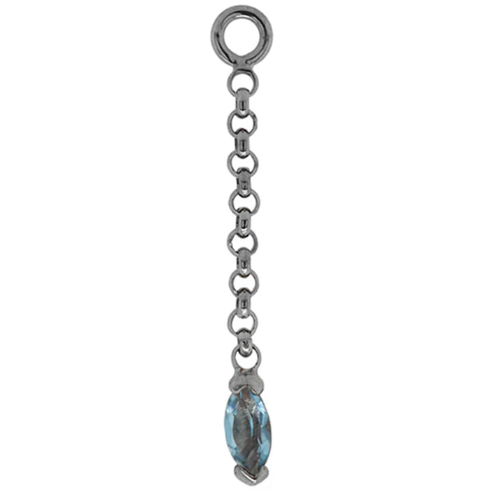 "Light" Chain Charm in Gold with Natural Stone