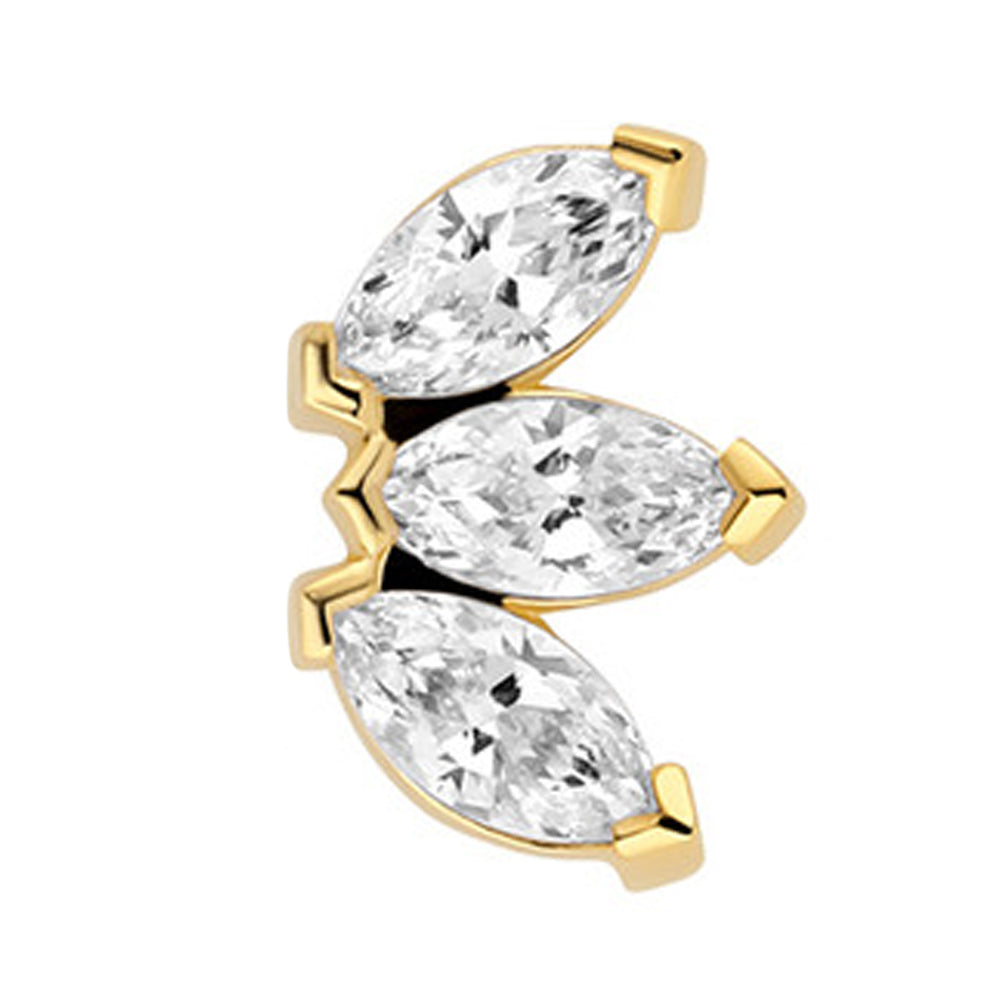 threadless: Marquise Fan with Diamonds End in Gold