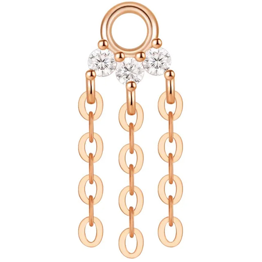 "Monarch" Charm in Gold with White CZ's