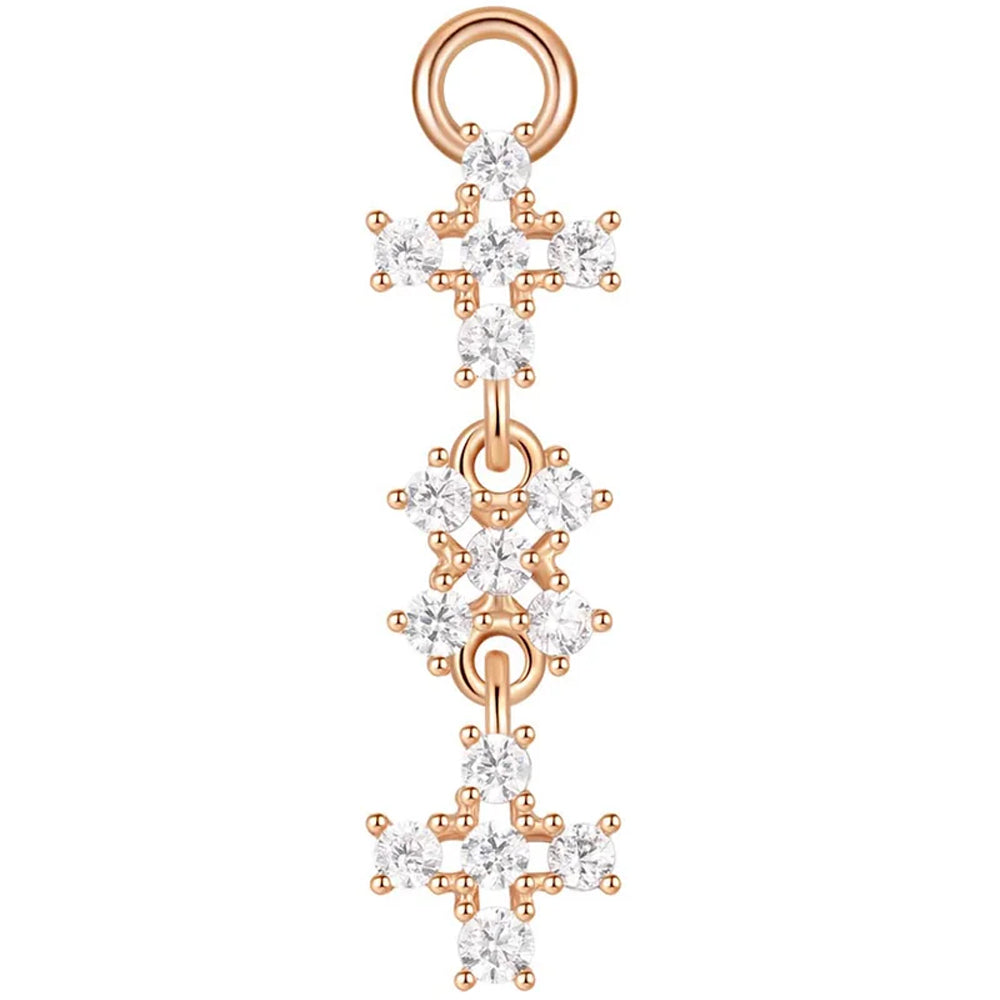 "Utopia" Charm in Gold with White CZ's