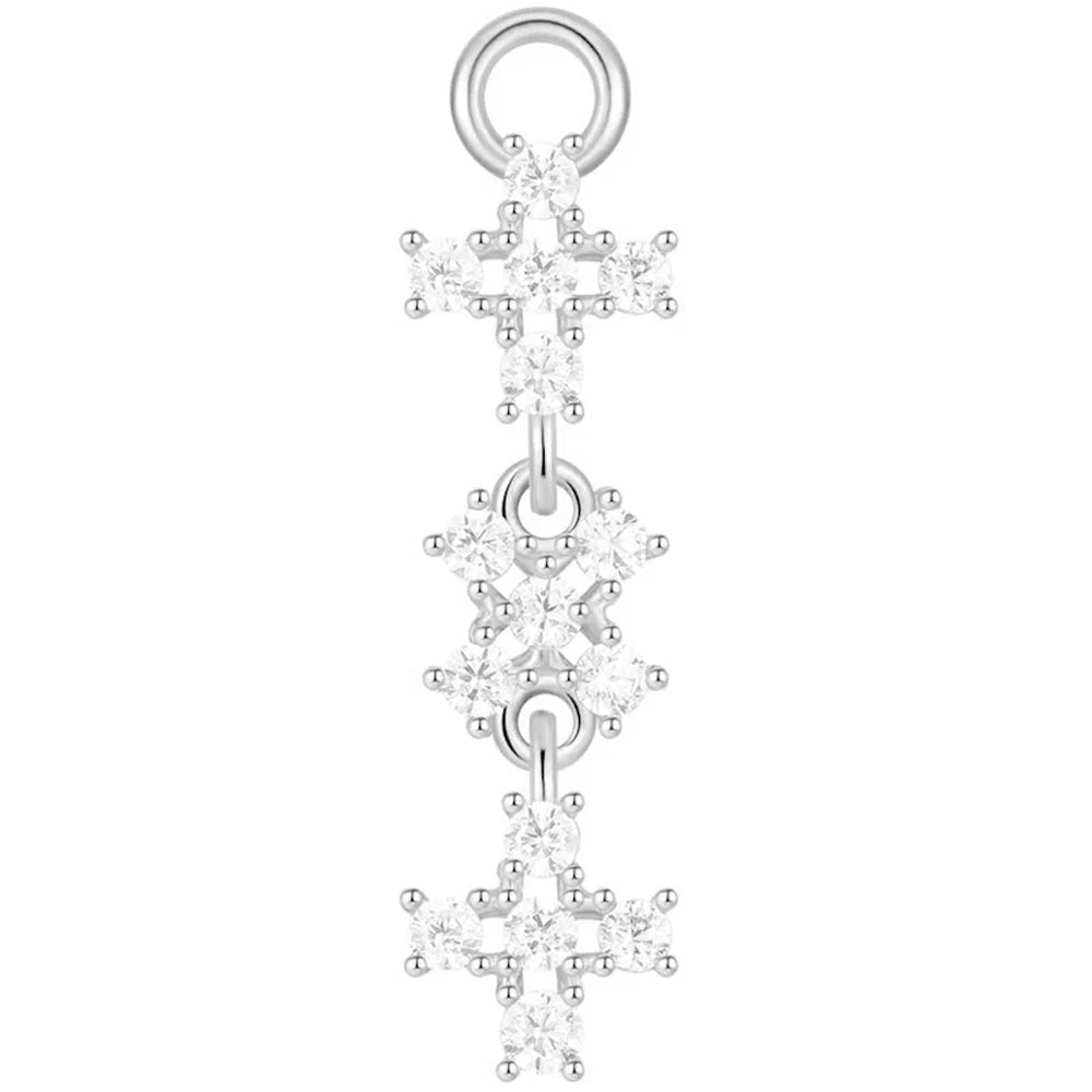 "Utopia" Charm in Gold with White CZ's